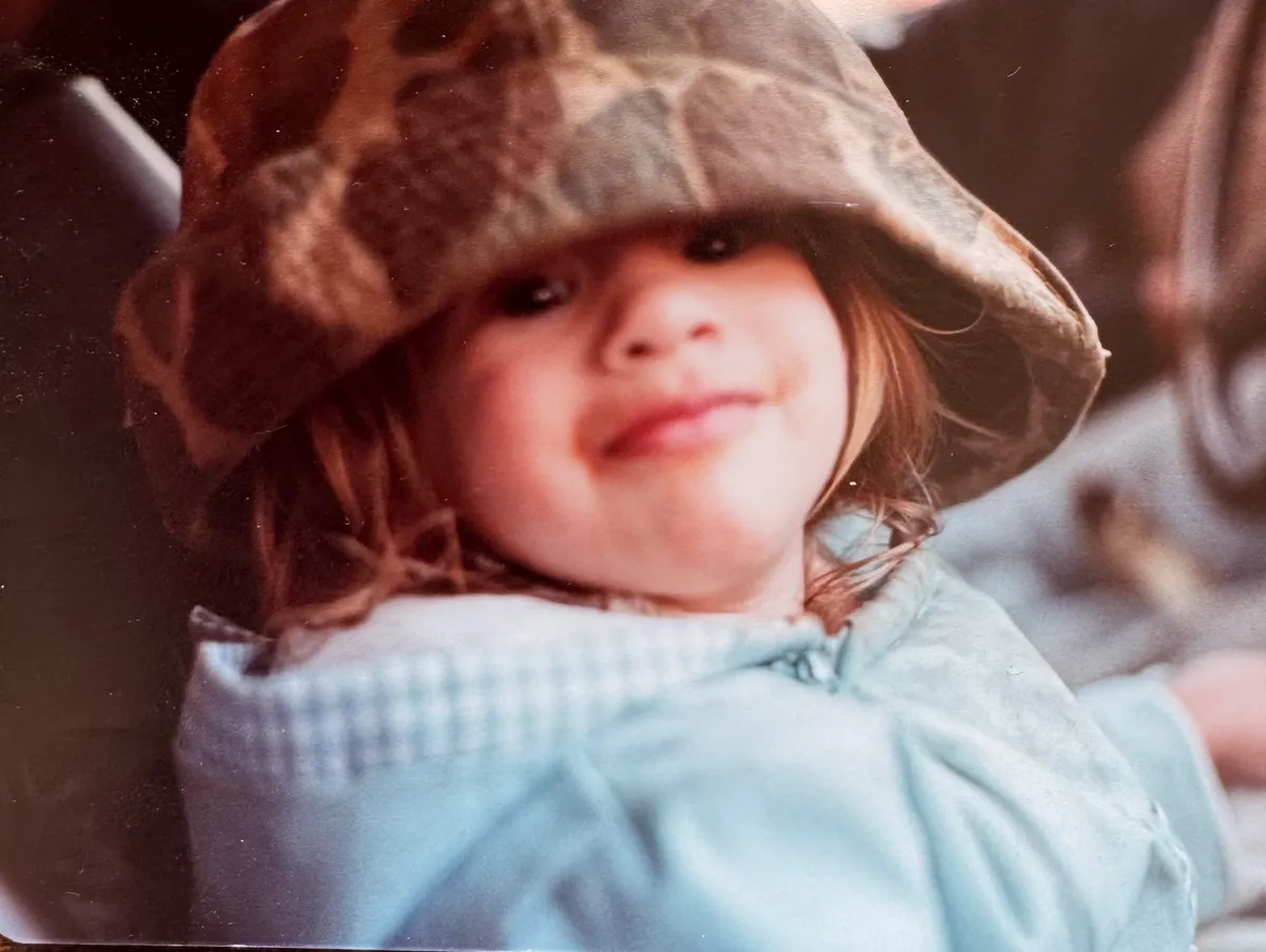 Megan as a young child